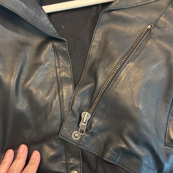 Muubaa London | 100% Lamb Leather Moto Jacket Sz 8 - Picture 10 of 10